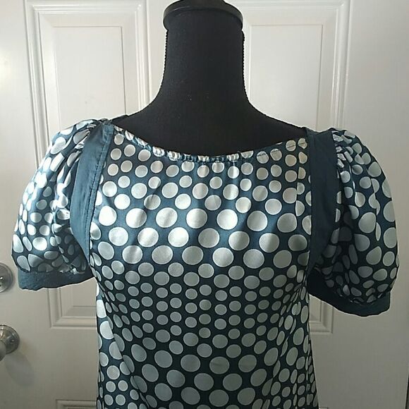 (3/$20) Faith Passion short sleeve polka dot dress - Picture 6 of 7